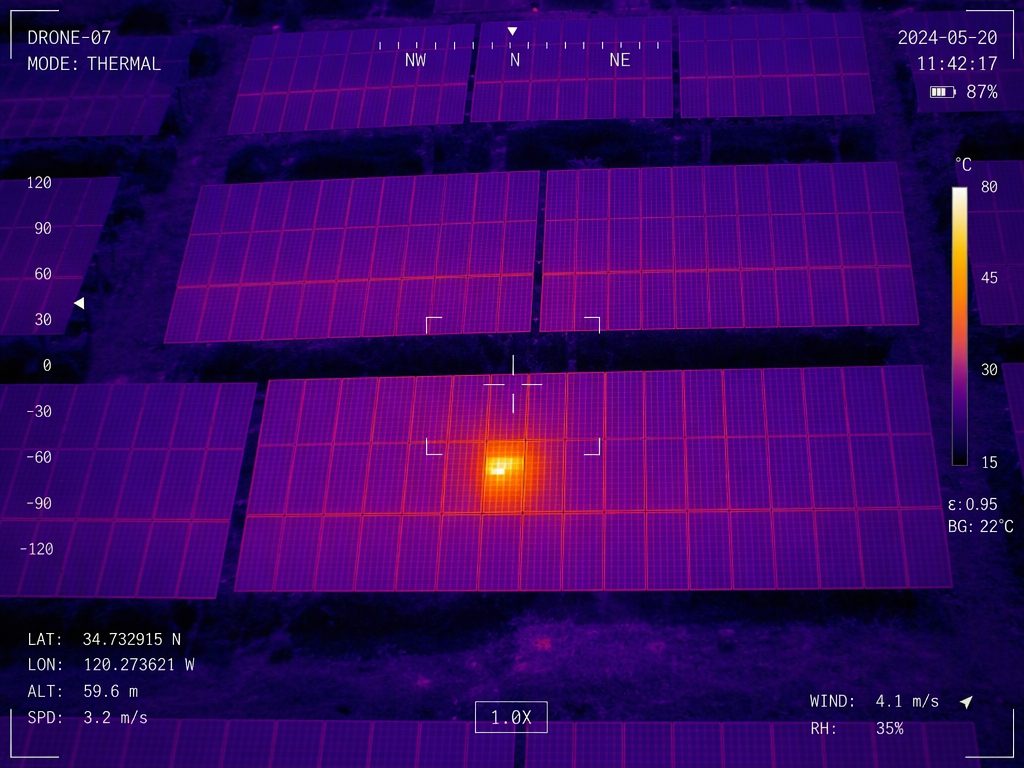 Ispezione termografica con drone